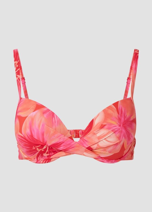 Push-up Bikinitop mit All-over-Print