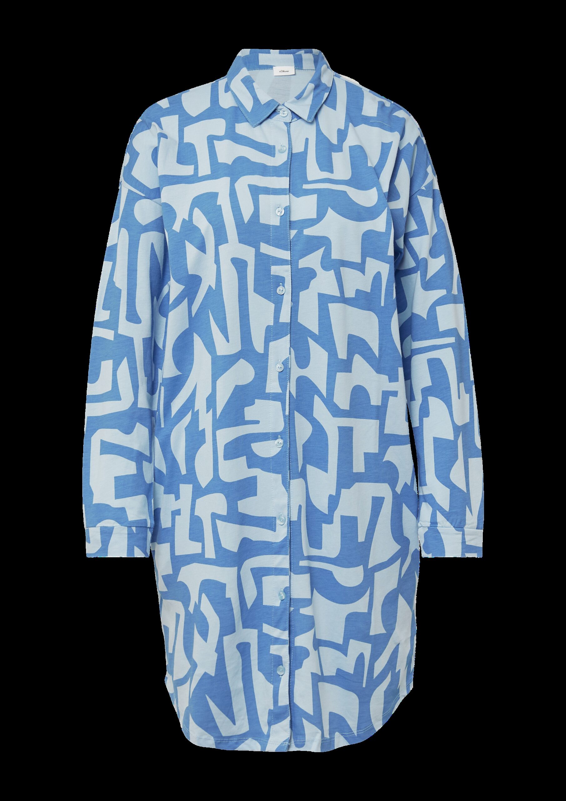 Nachthemd aus Baumwollmix mit abstraktem Muster