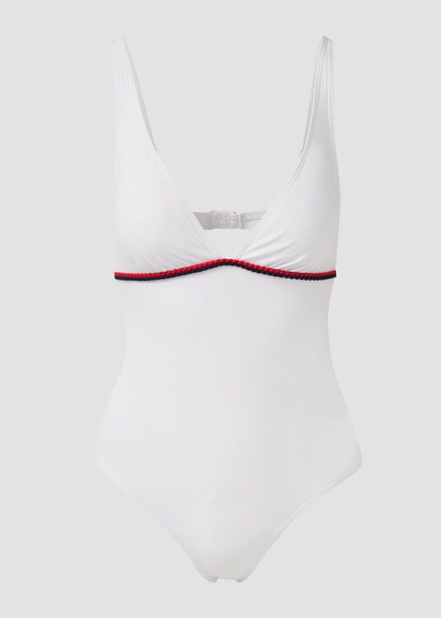 Badeanzug mit Zierborte und Cut Out