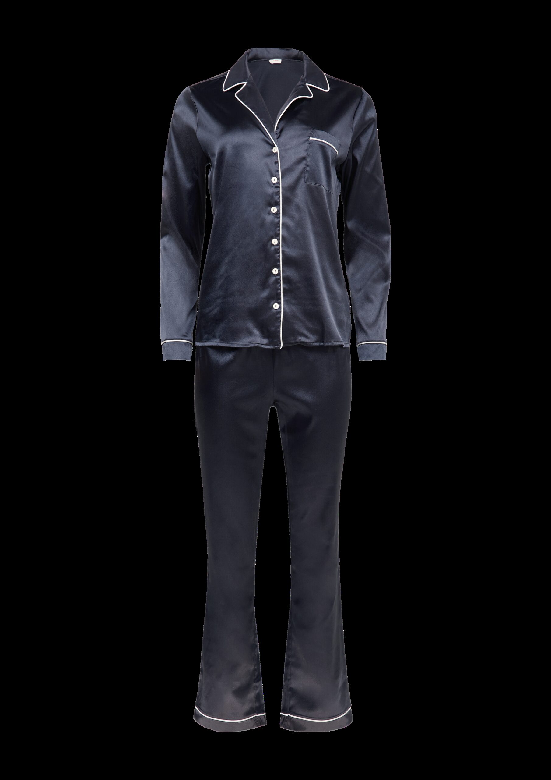 Pyjama in Satin-Optik mit zusätzlicher Schlafmaske