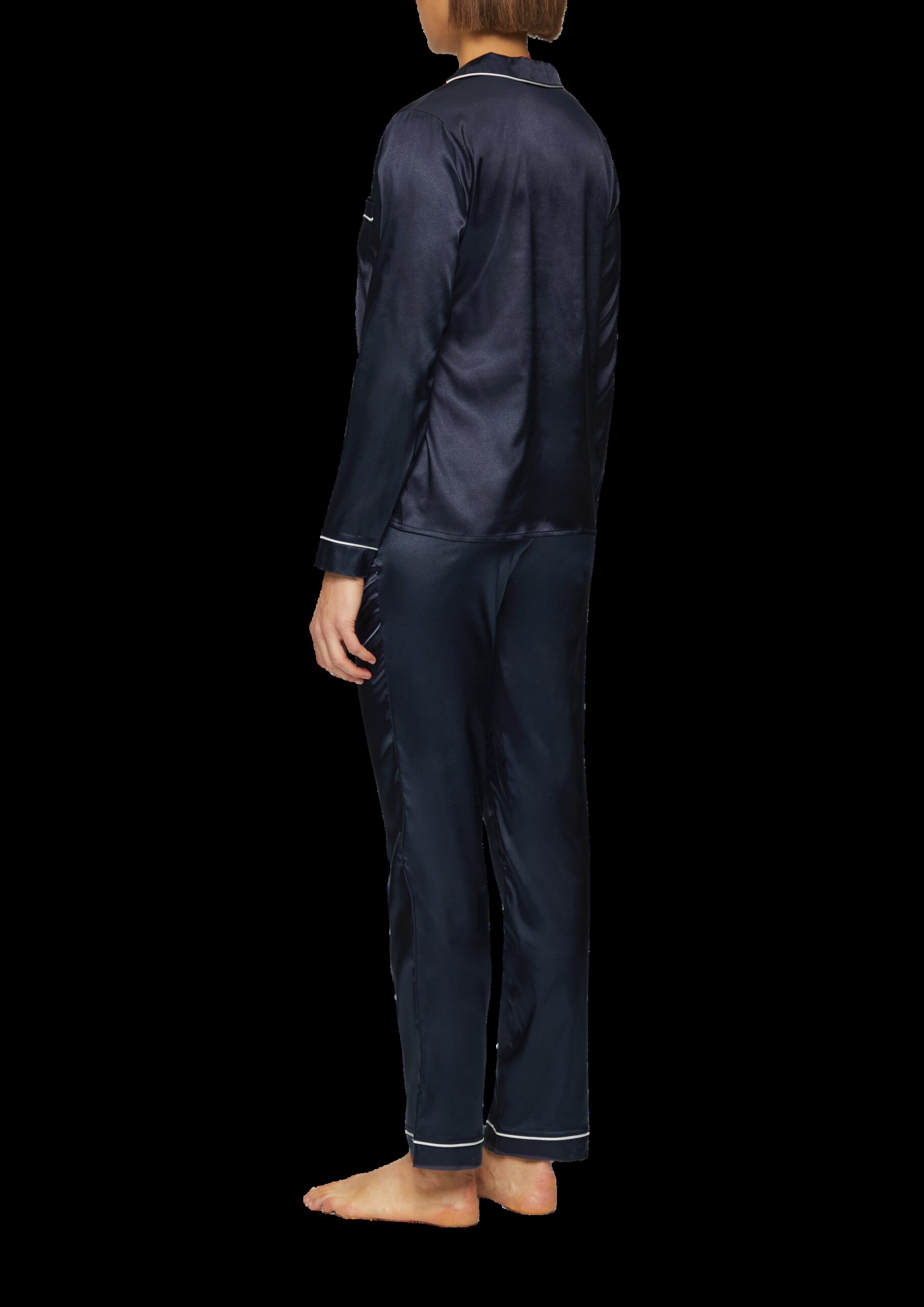 Pyjama in Satin-Optik mit zusätzlicher Schlafmaske