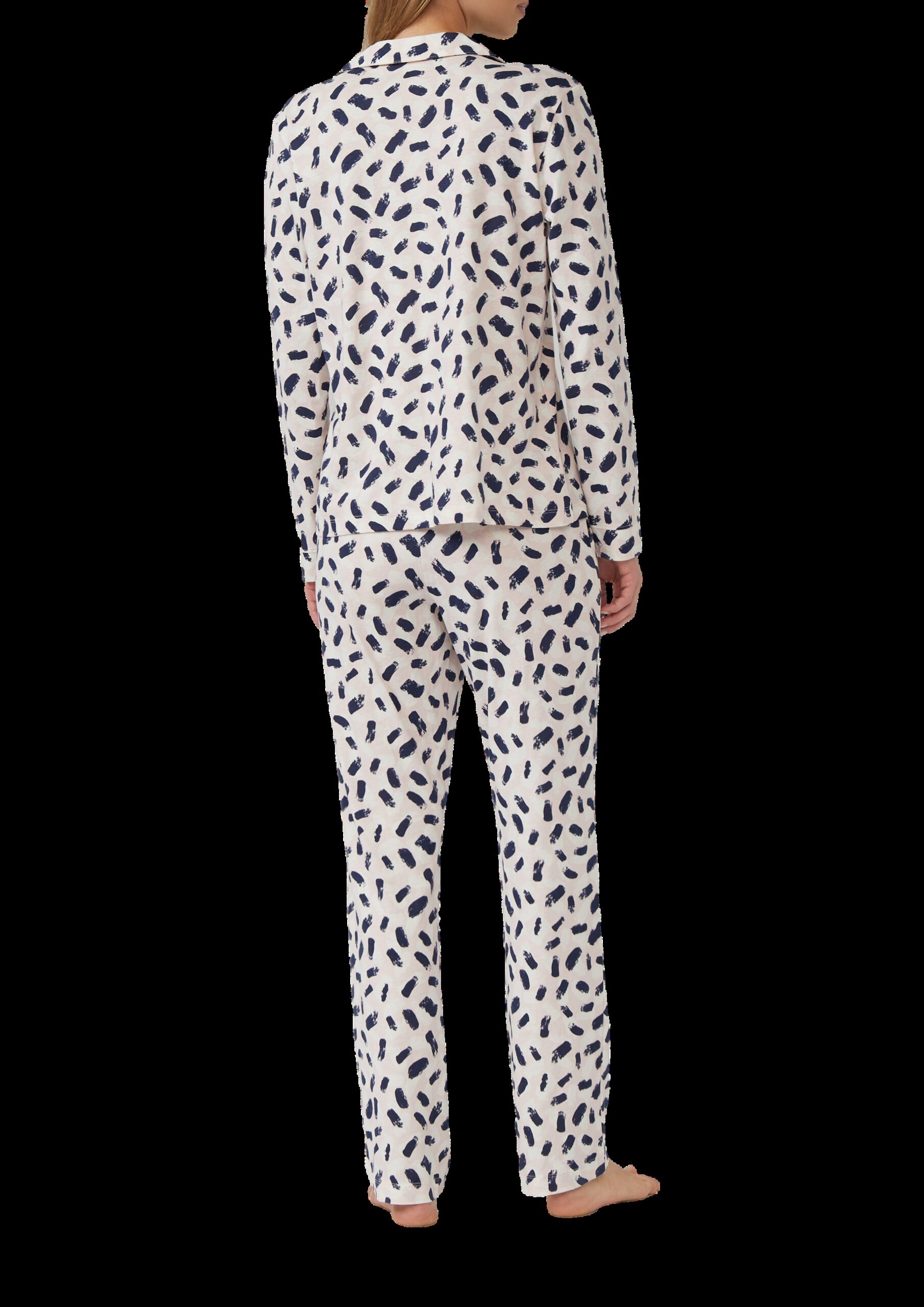 Pyjama-Hose mit All-over-Druck und Eingrifftaschen