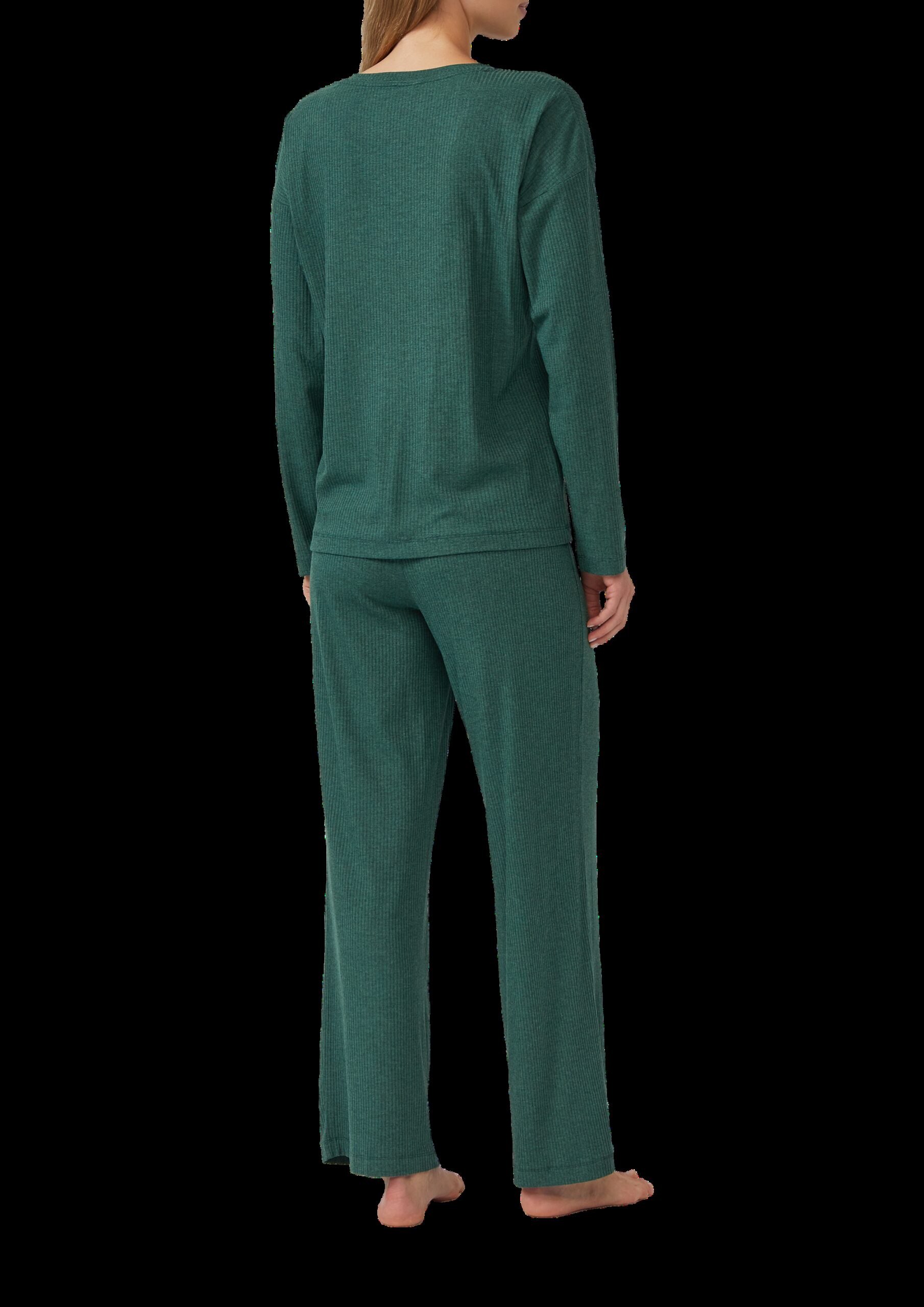 Pyjama-Hose mit Gummibundzug und weitem Bein