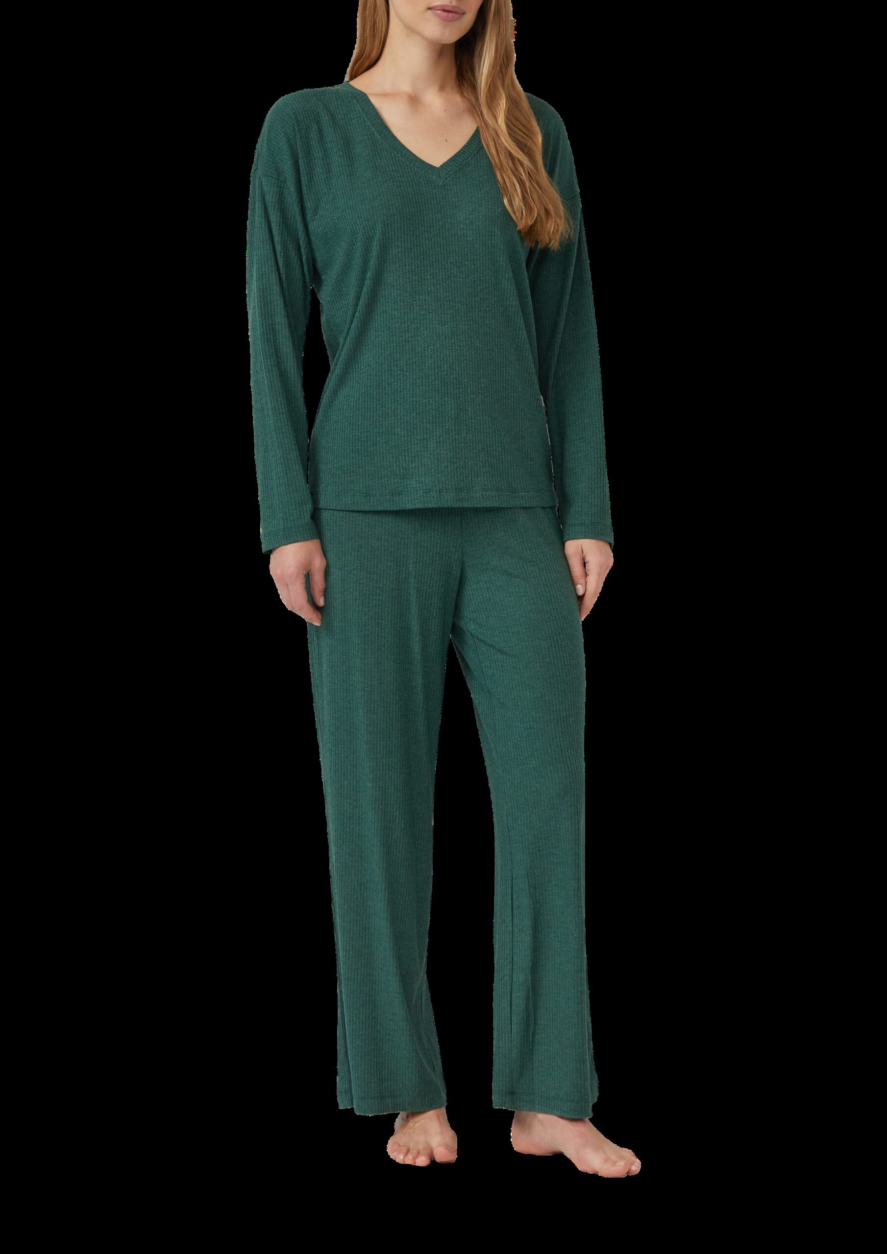 Pyjama-Hose mit Gummibundzug und weitem Bein