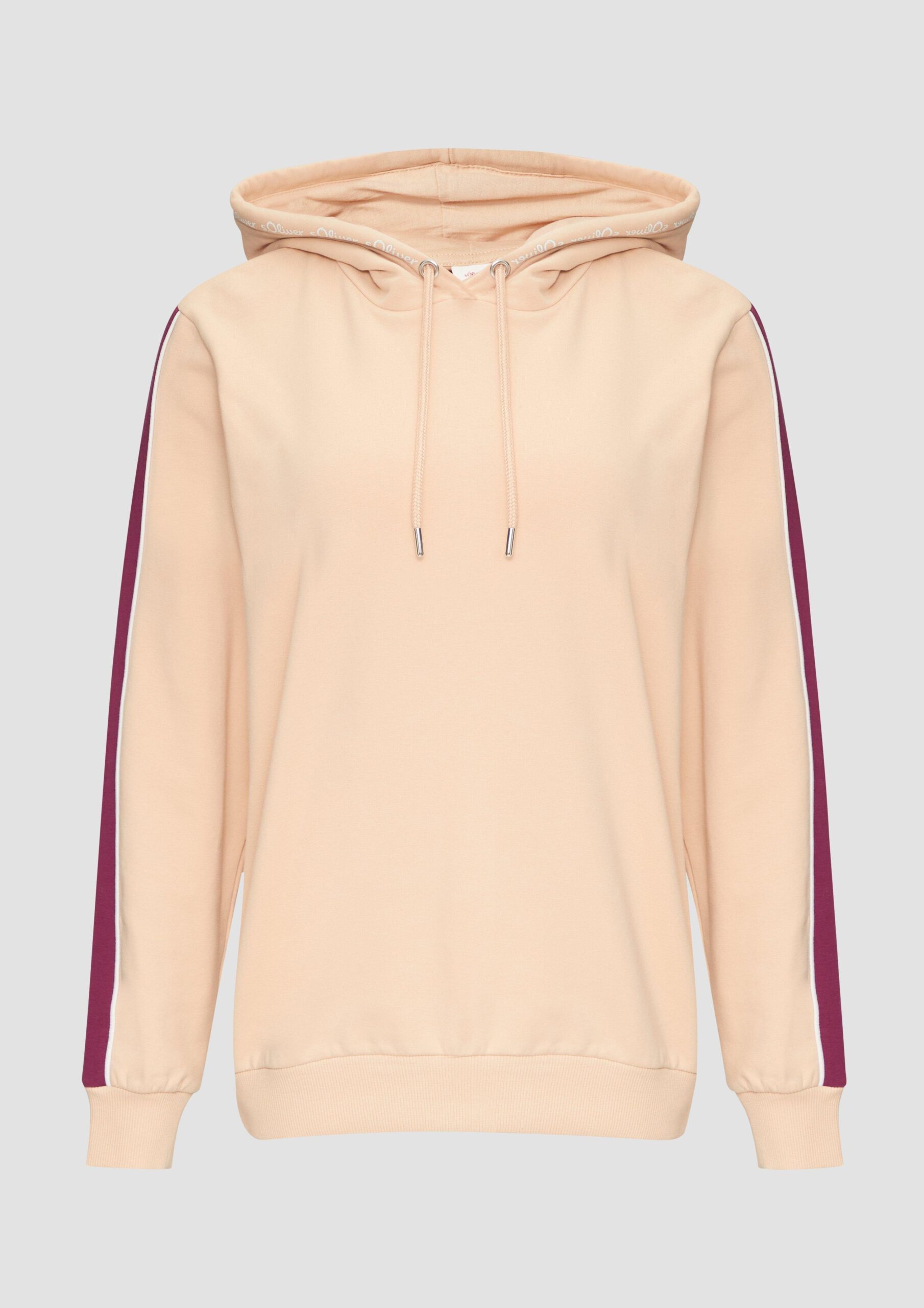 Sweatjacke mit Seitenstreifen und Kapuze