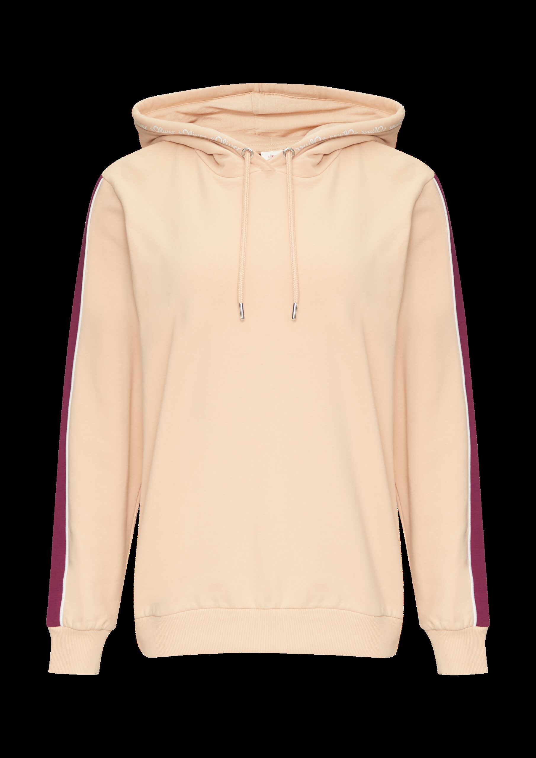 Sweatjacke mit Seitenstreifen und Kapuze