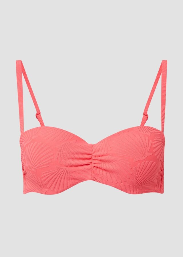 Bikini-Bandeau-Top mit Strukturmuster