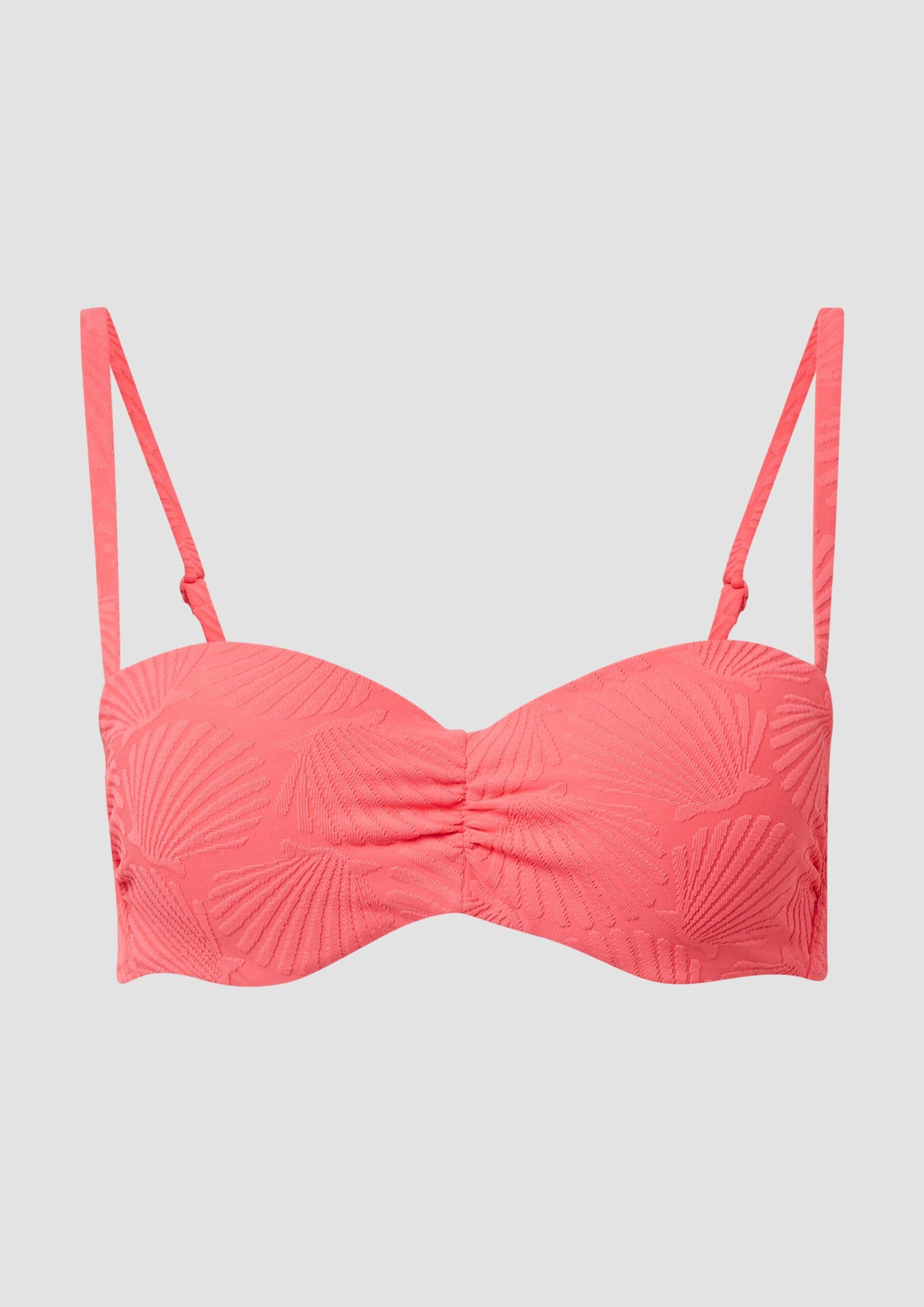 Bikini-Bandeau-Top mit Strukturmuster