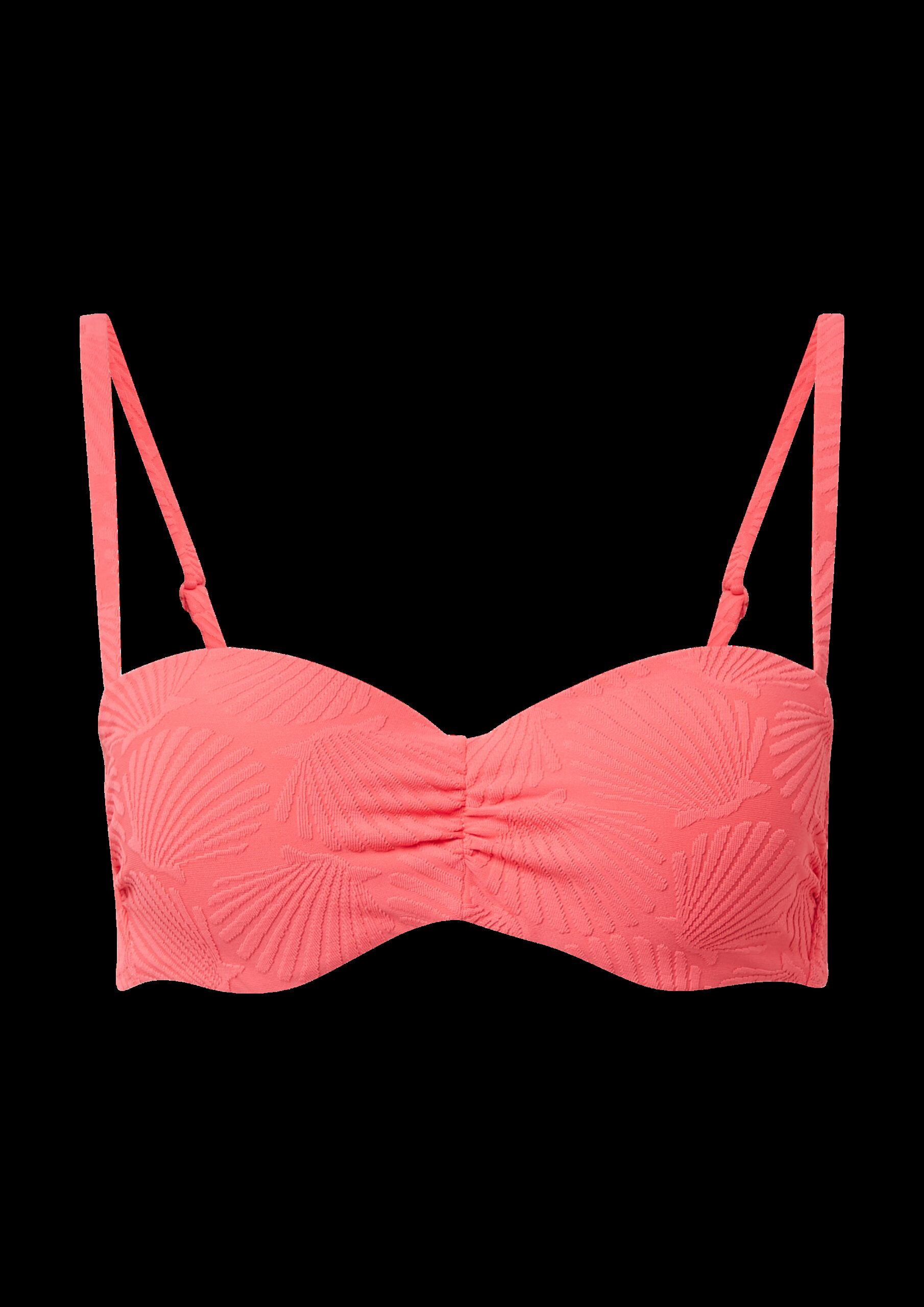 Bikini-Bandeau-Top mit Strukturmuster