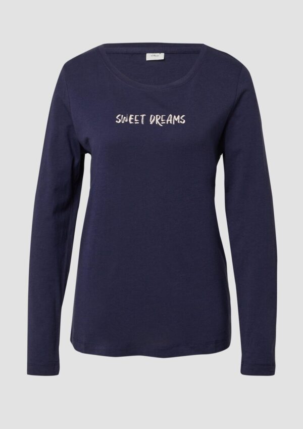 Pyjama-Oberteil mit charmantem Frontprint