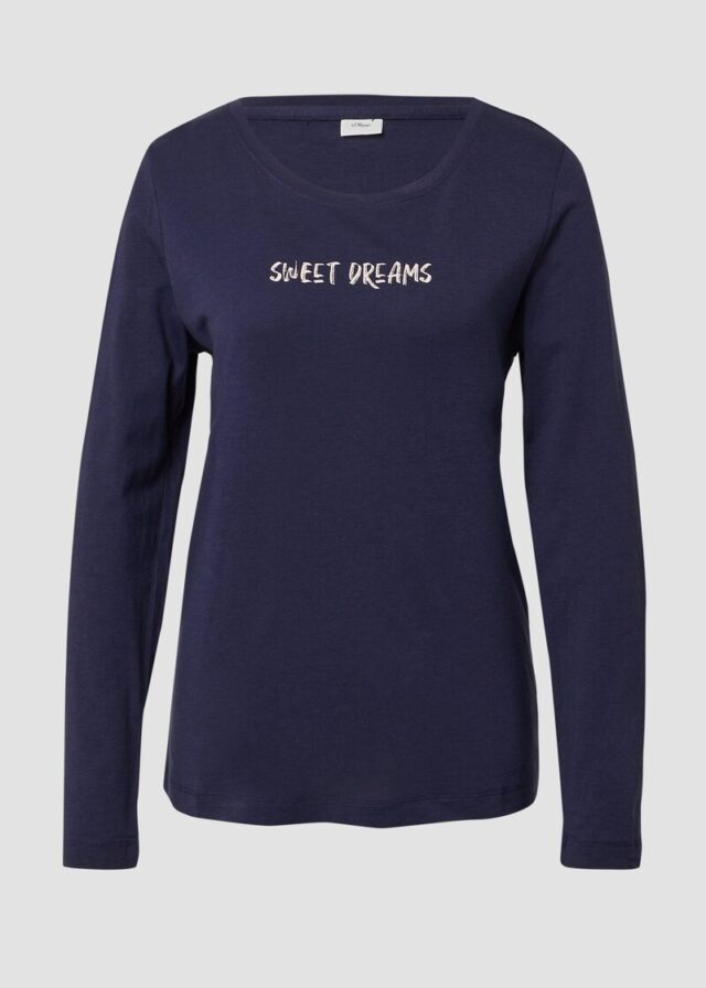 Pyjama-Oberteil mit charmantem Frontprint