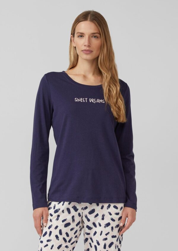 Pyjama-Oberteil mit charmantem Frontprint