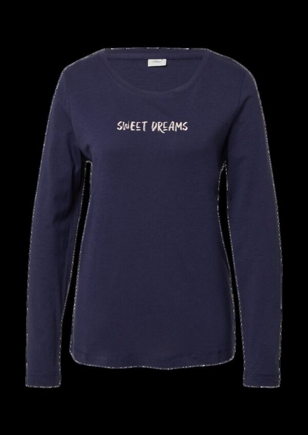 Pyjama-Oberteil mit charmantem Frontprint