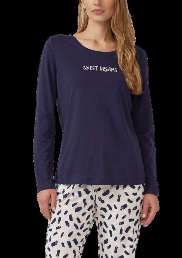 Pyjama-Oberteil mit charmantem Frontprint