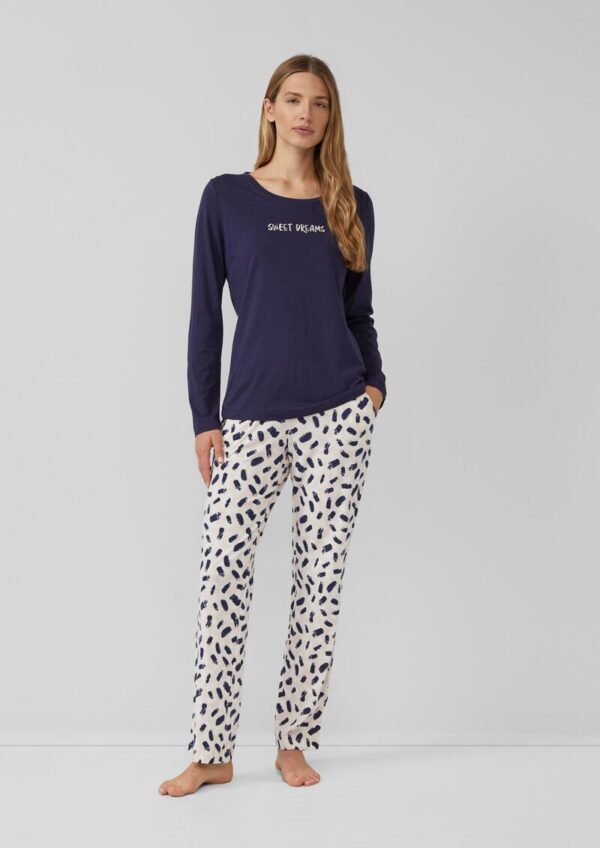 Pyjama-Oberteil mit charmantem Frontprint