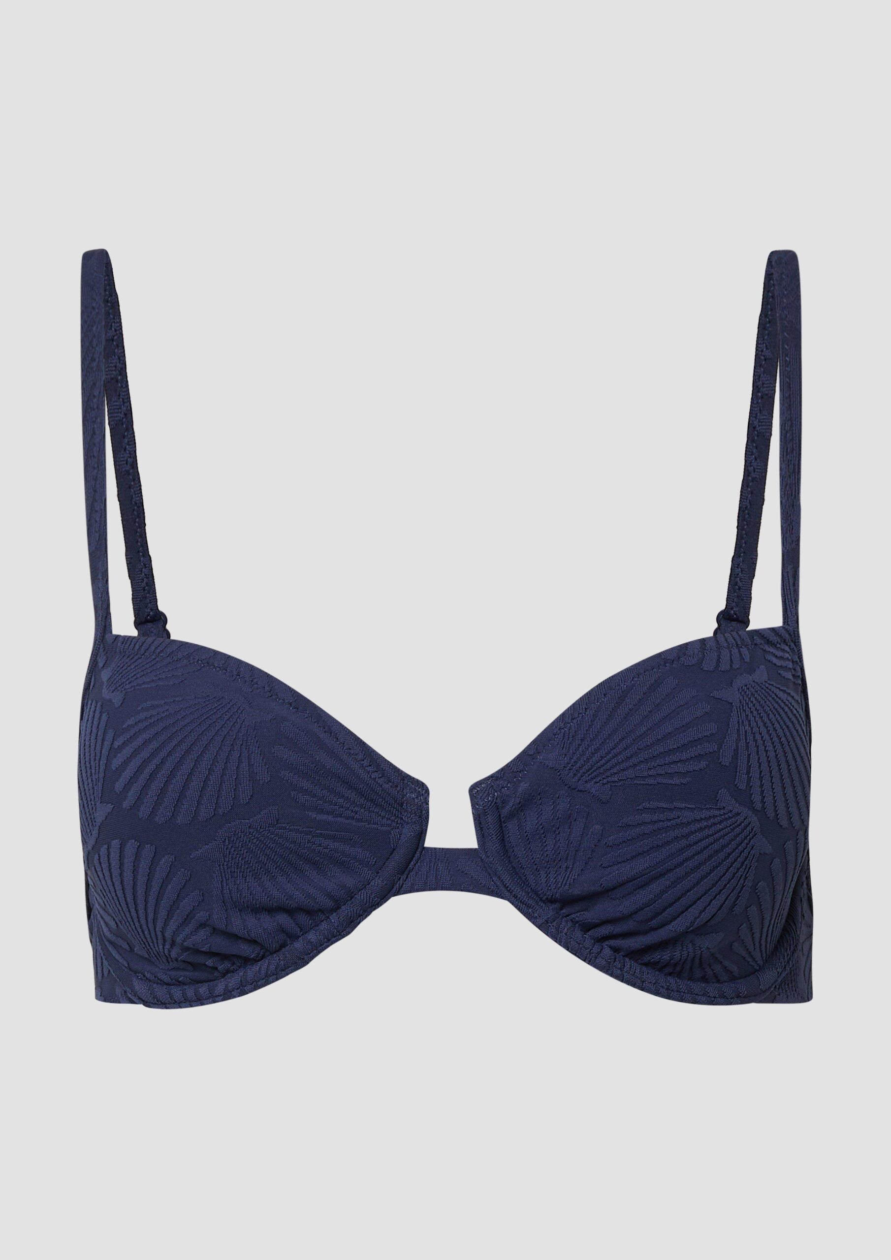 Bandeau-Bikinitop mit Bügel und Strukturmuster