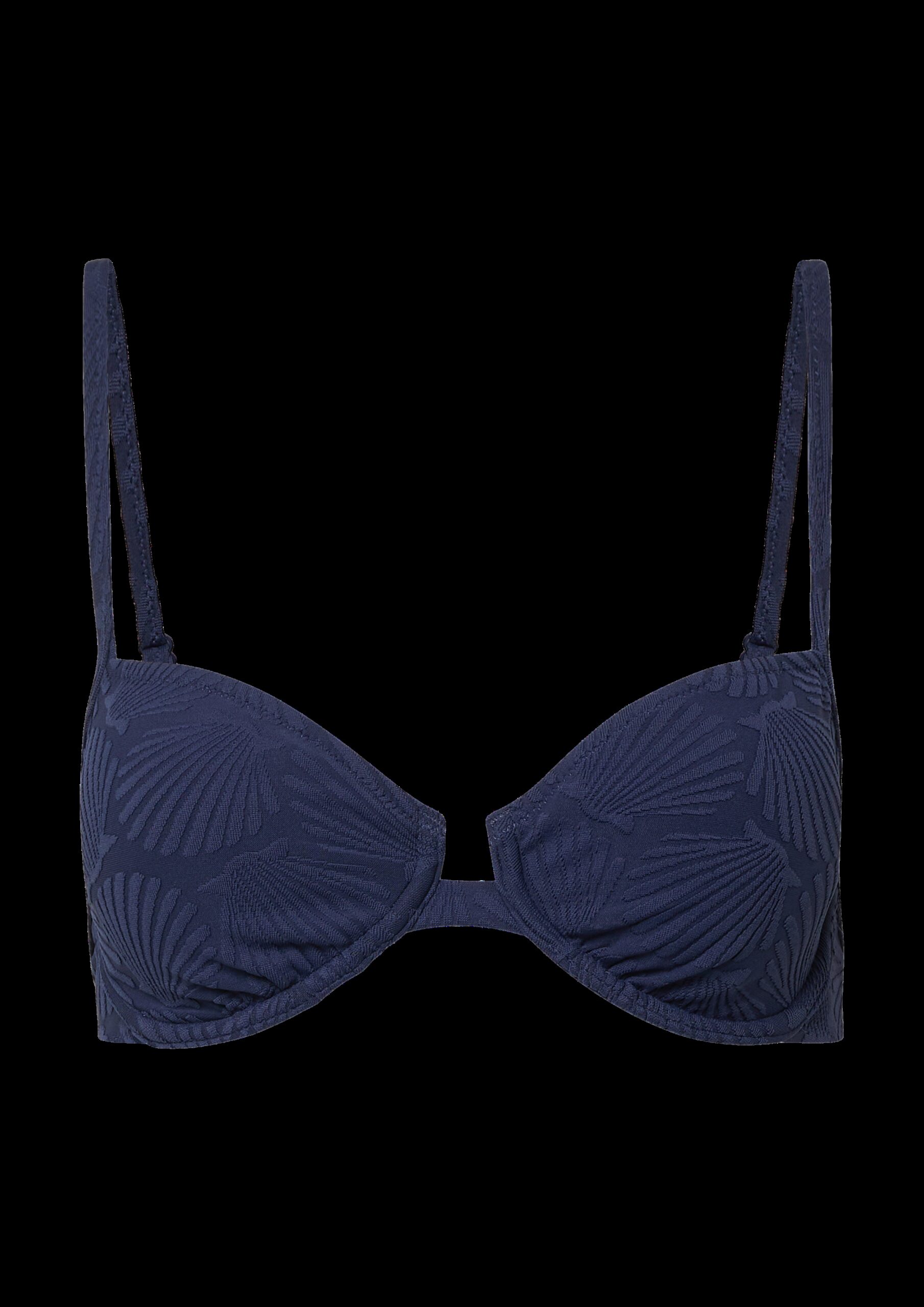 Bandeau-Bikinitop mit Bügel und Strukturmuster