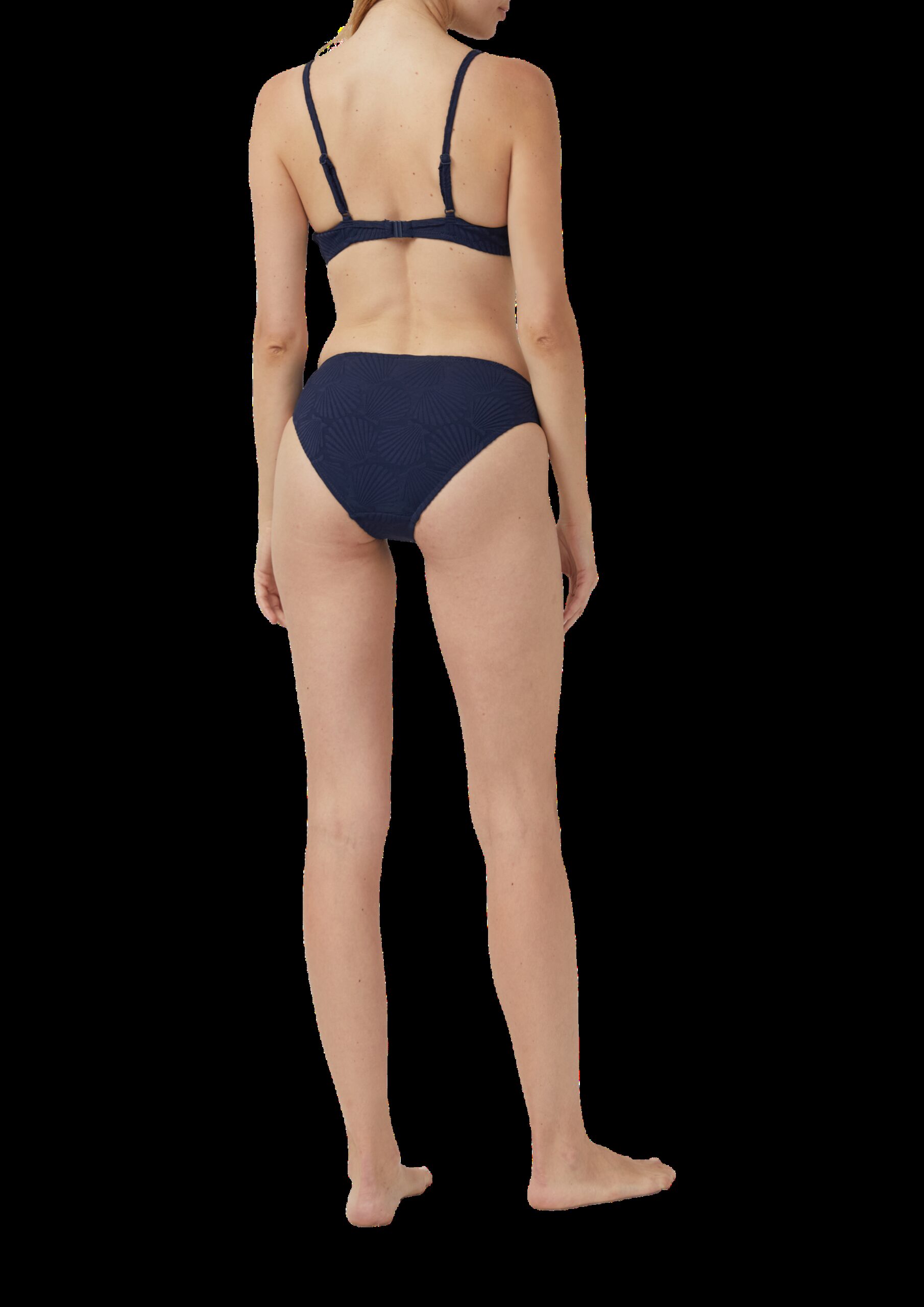 Bandeau-Bikinitop mit Bügel und Strukturmuster