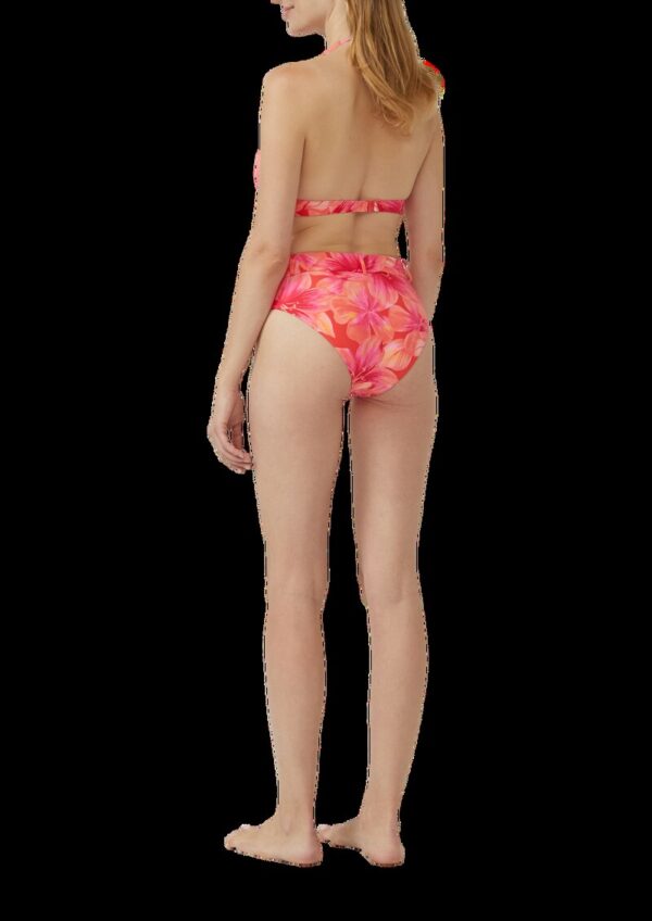 High-Waist-Bikinihose mit abnehmbarem Gürtel mit Zierring