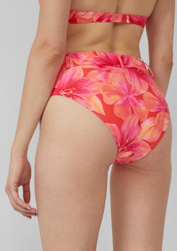 High-Waist-Bikinihose mit abnehmbarem Gürtel mit Zierring