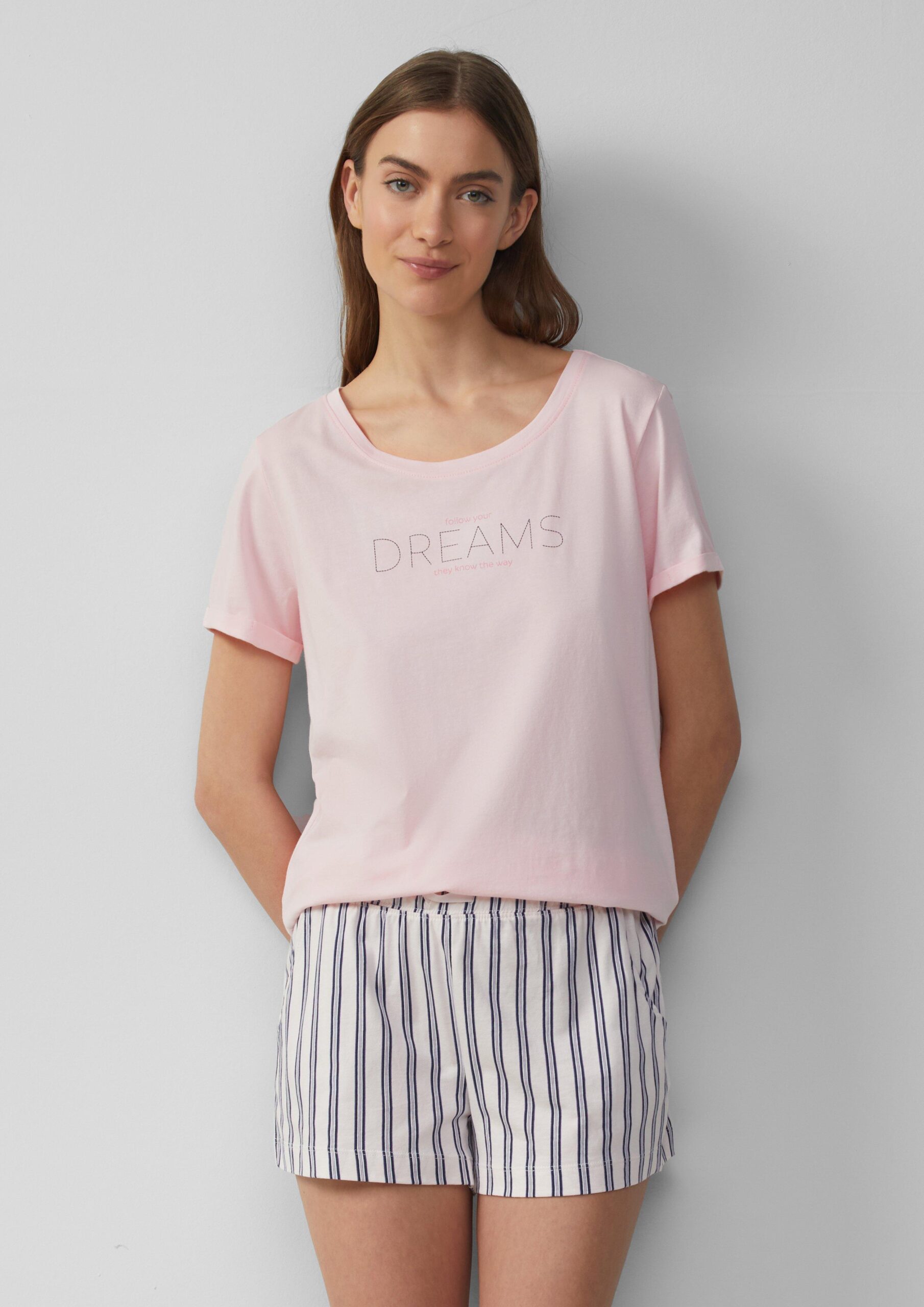 Pyjamashirt mit Print-Detail