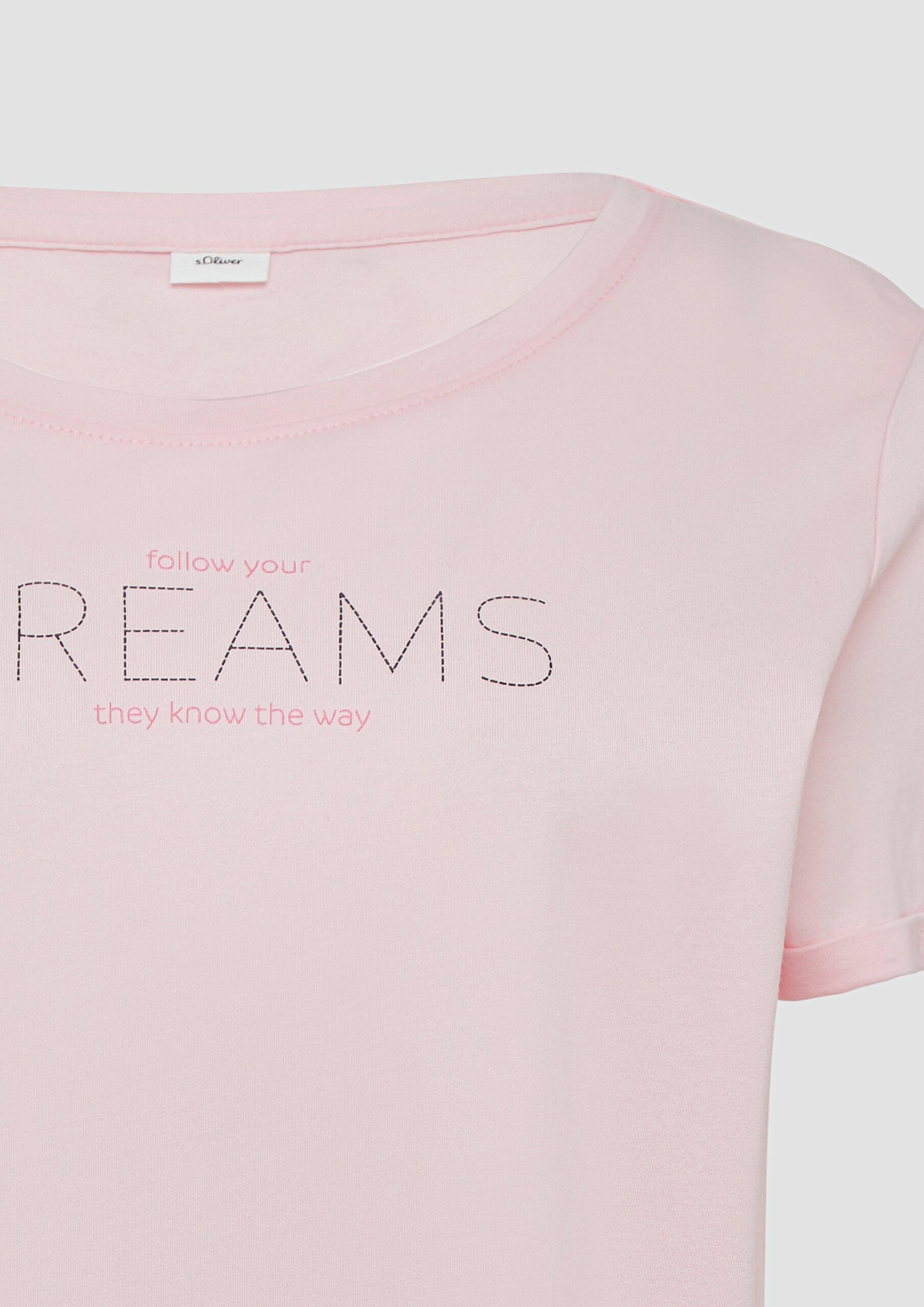 Pyjamashirt mit Print-Detail