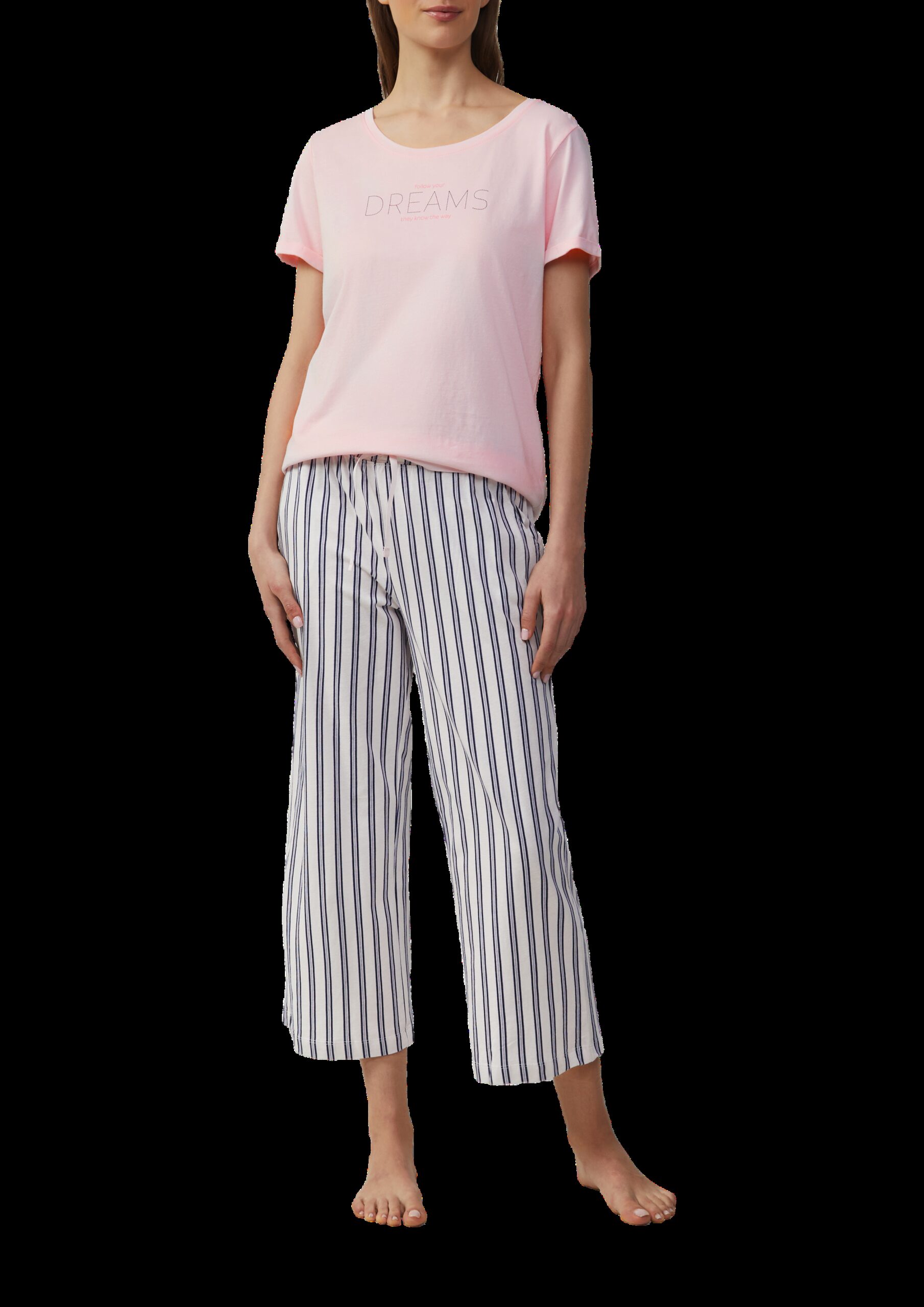 Culotte-Schlafhose mit All-over-Print