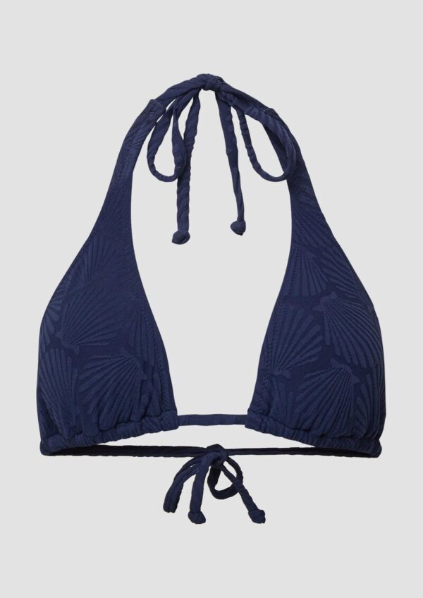 Triangel-Bikinitop mit Strukturmuster
