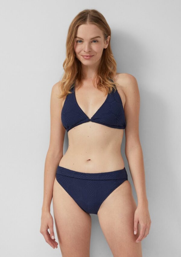 Triangel-Bikinitop mit Strukturmuster