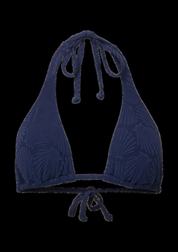 Triangel-Bikinitop mit Strukturmuster