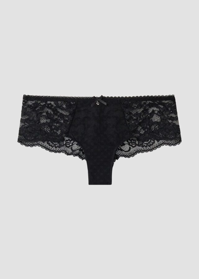 Panty mit Zierschleife und Glitzer-Detail