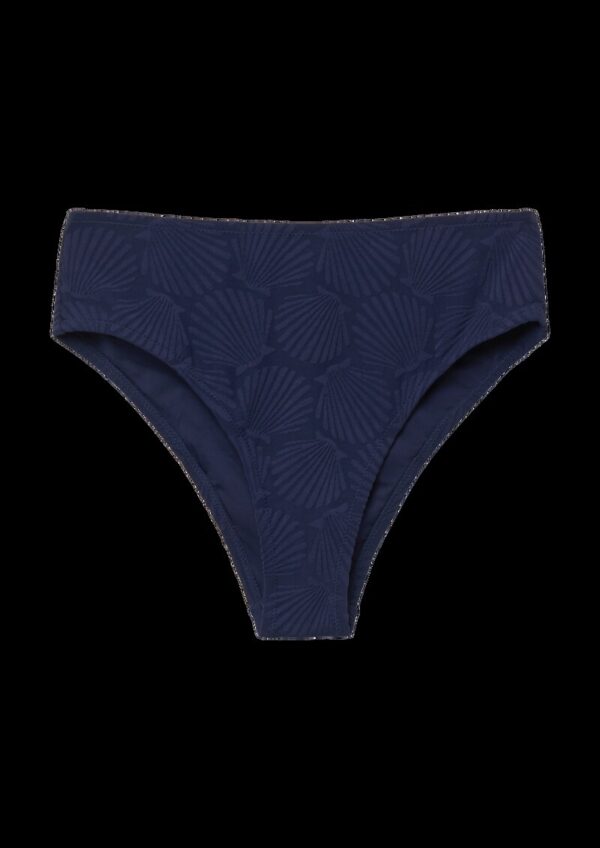 High-Rise-Bikinihose mit Strukturmuster