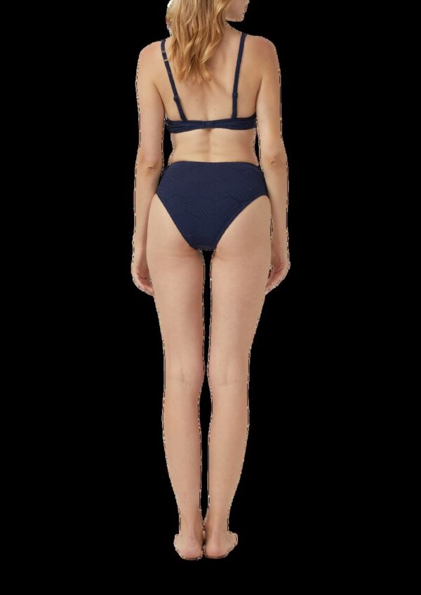 High-Rise-Bikinihose mit Strukturmuster