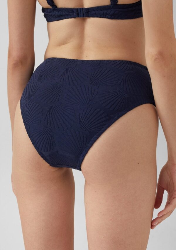 High-Rise-Bikinihose mit Strukturmuster