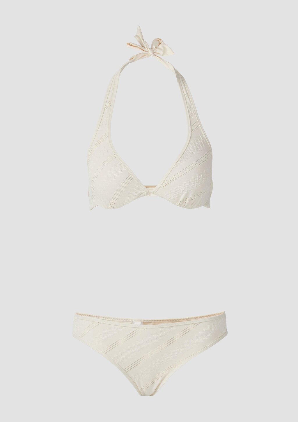 Strukturierter Bikini mit Bügel-Top