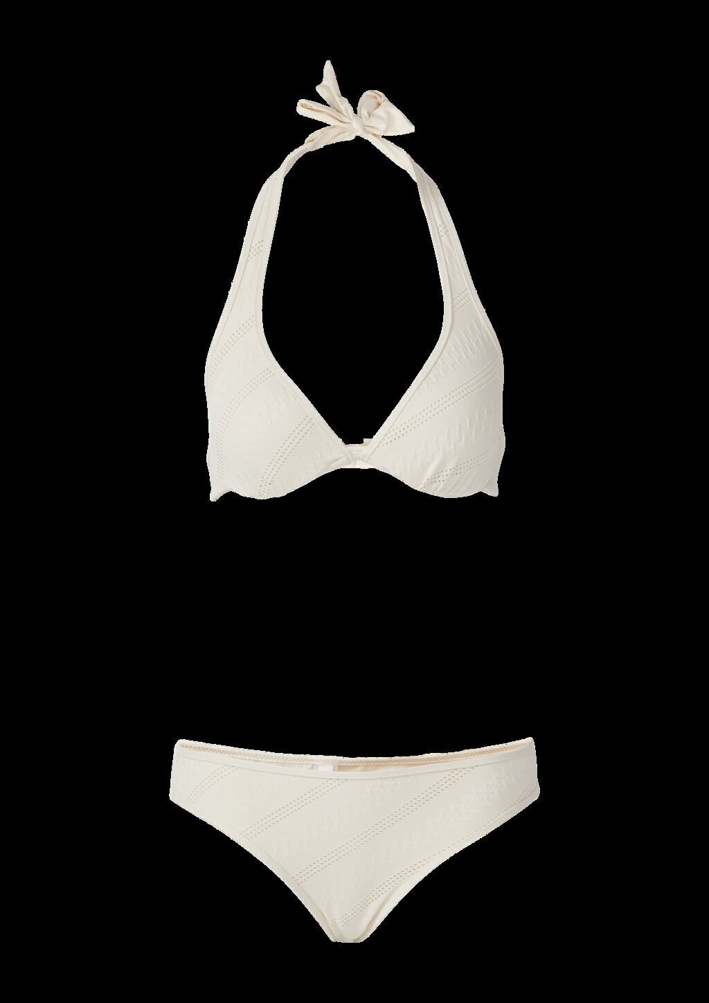 Strukturierter Bikini mit Bügel-Top