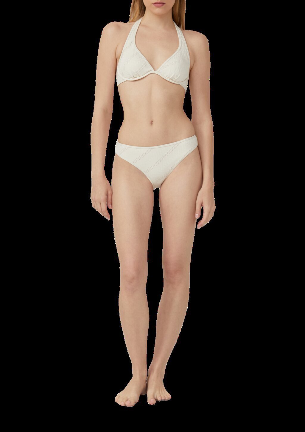Strukturierter Bikini mit Bügel-Top