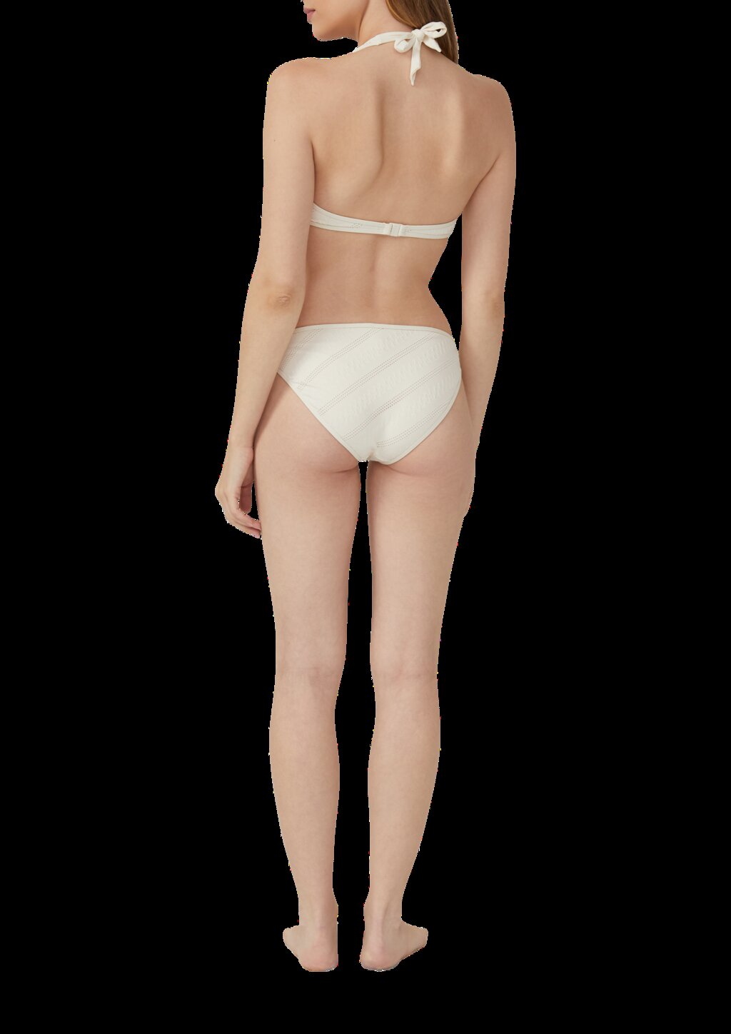 Strukturierter Bikini mit Bügel-Top