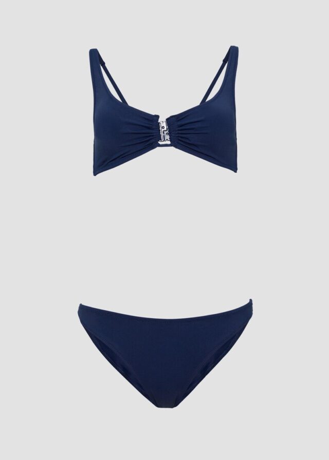 Unifarbener Bustier-Bikini