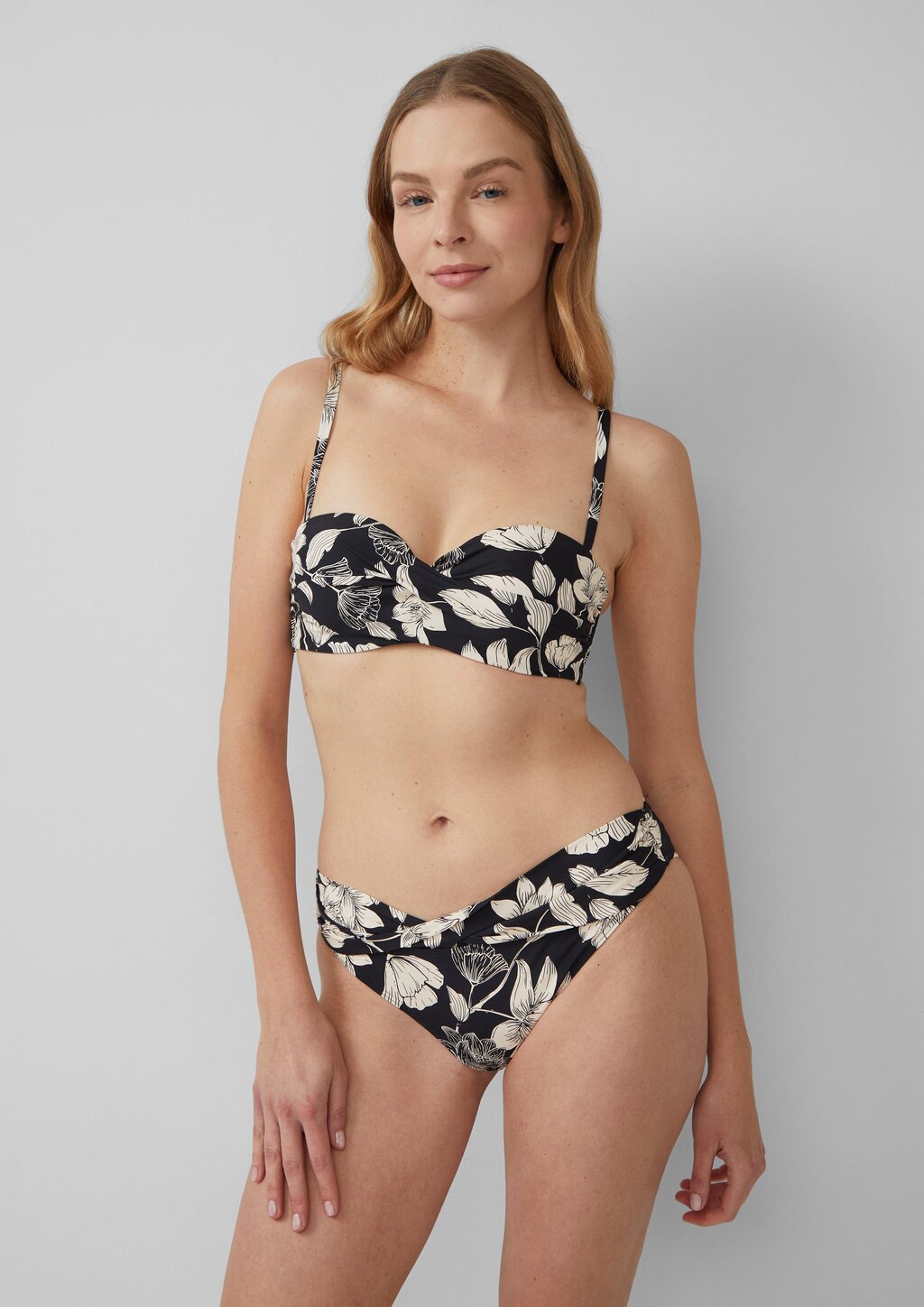 Bandeau-Bikini-Top mit floralem Muster Mix & Match