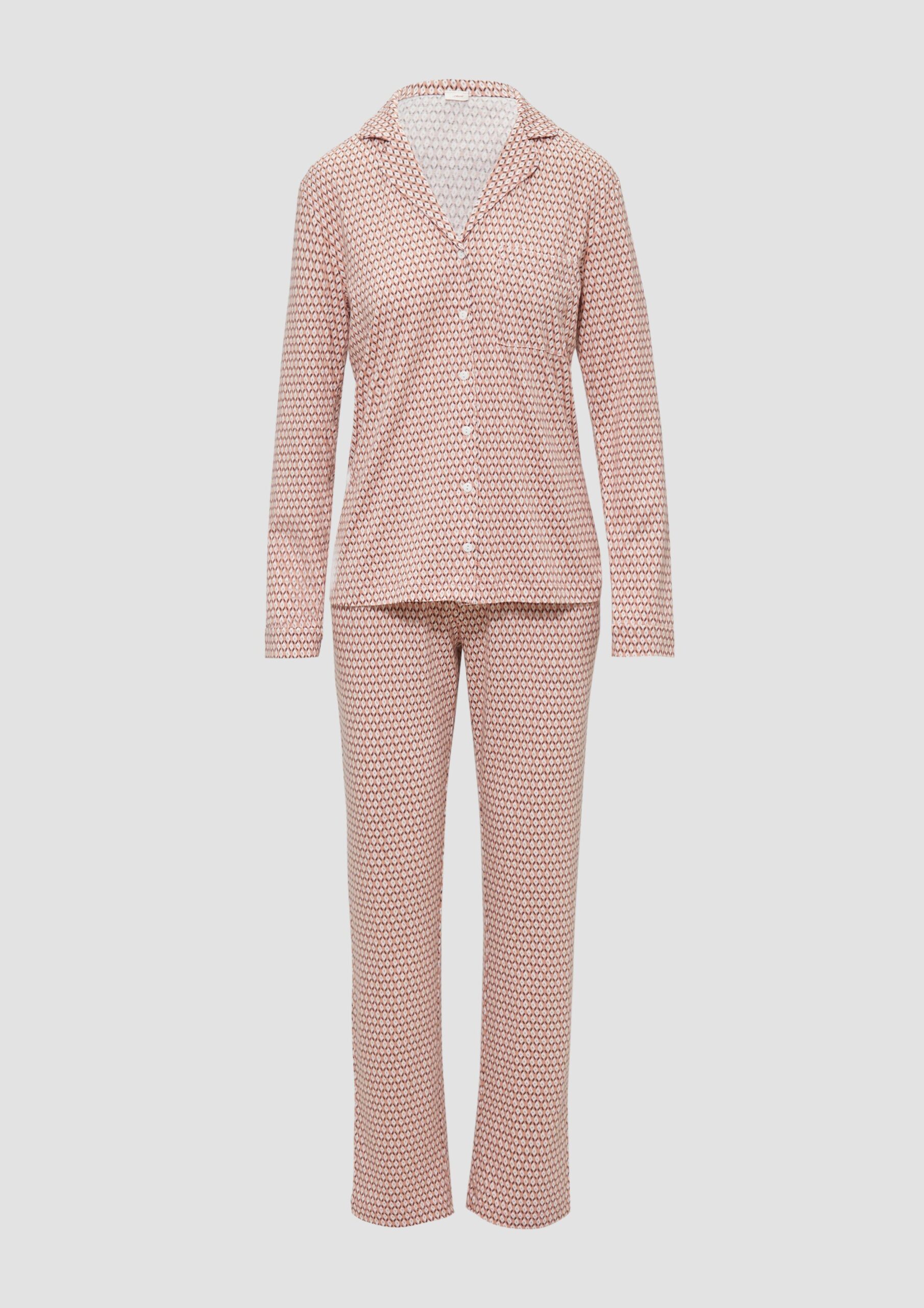 Pyjama mit All-over-Print