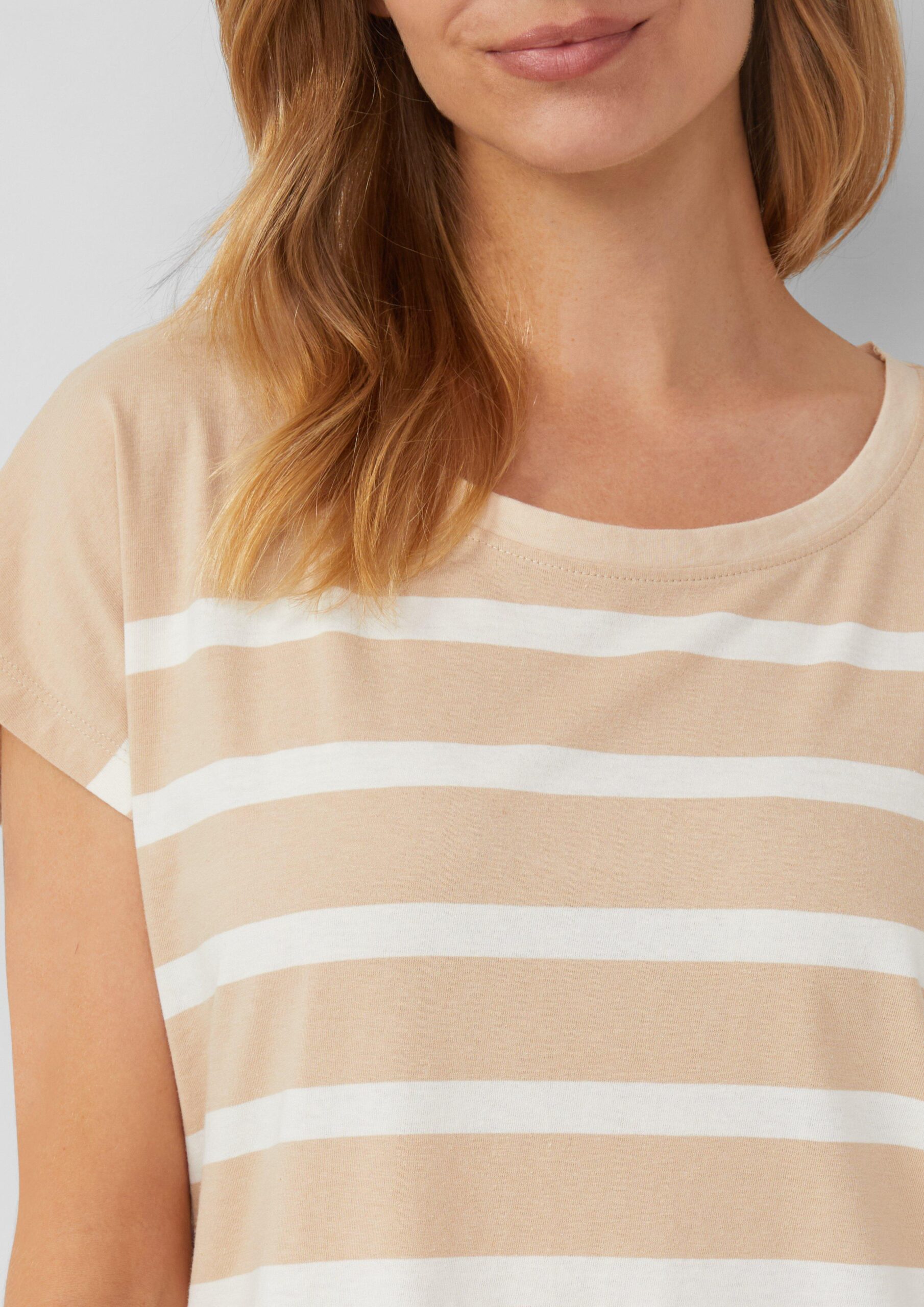 Gestreiftes Nachthemd aus Baumwollmix