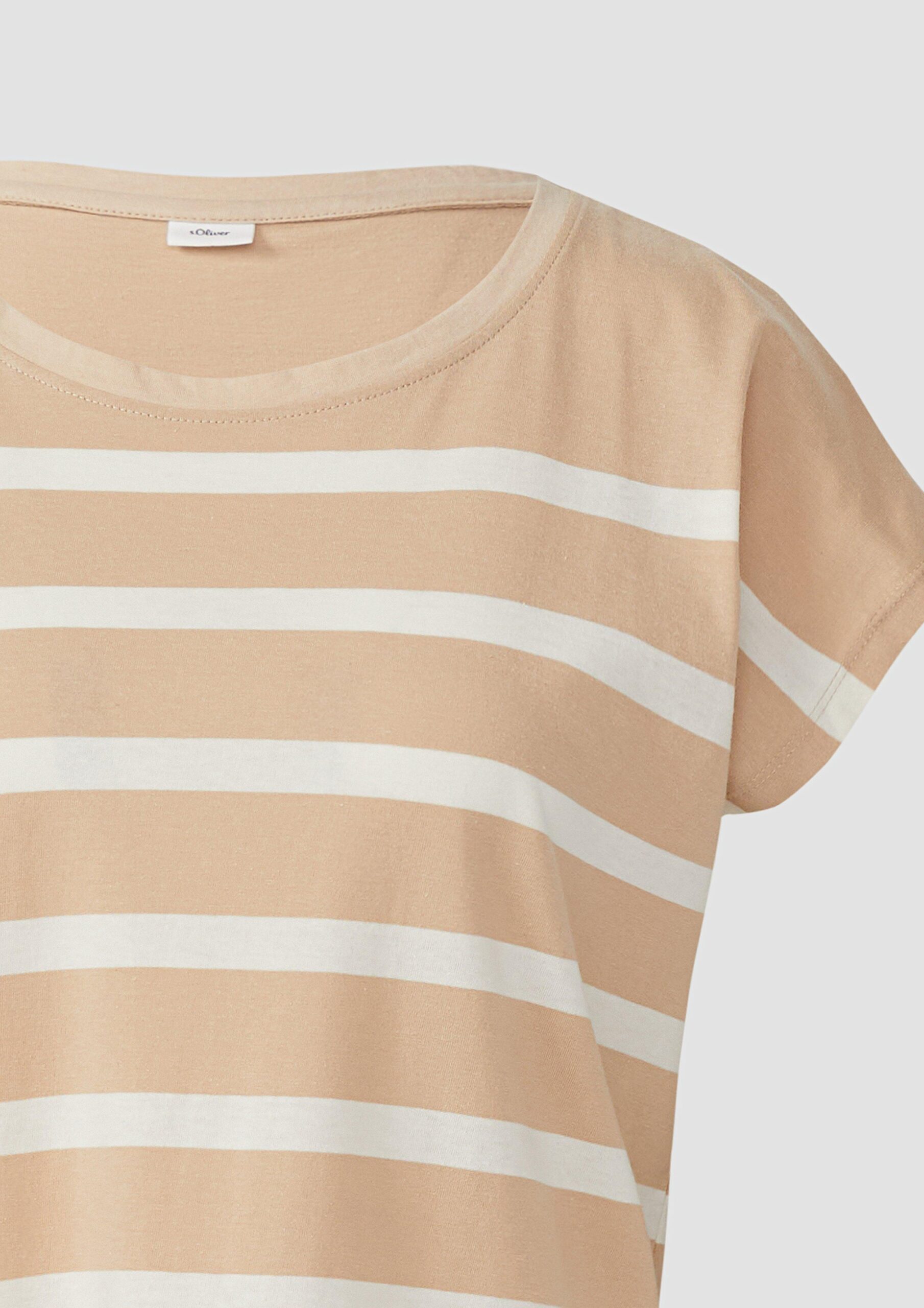 Gestreiftes Nachthemd aus Baumwollmix