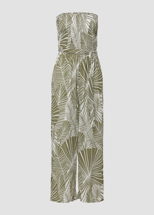 Strand-Overall mit Palmen-Print