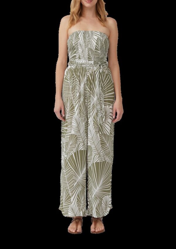 Strand-Overall mit Palmen-Print