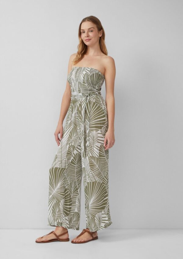 Strand-Overall mit Palmen-Print