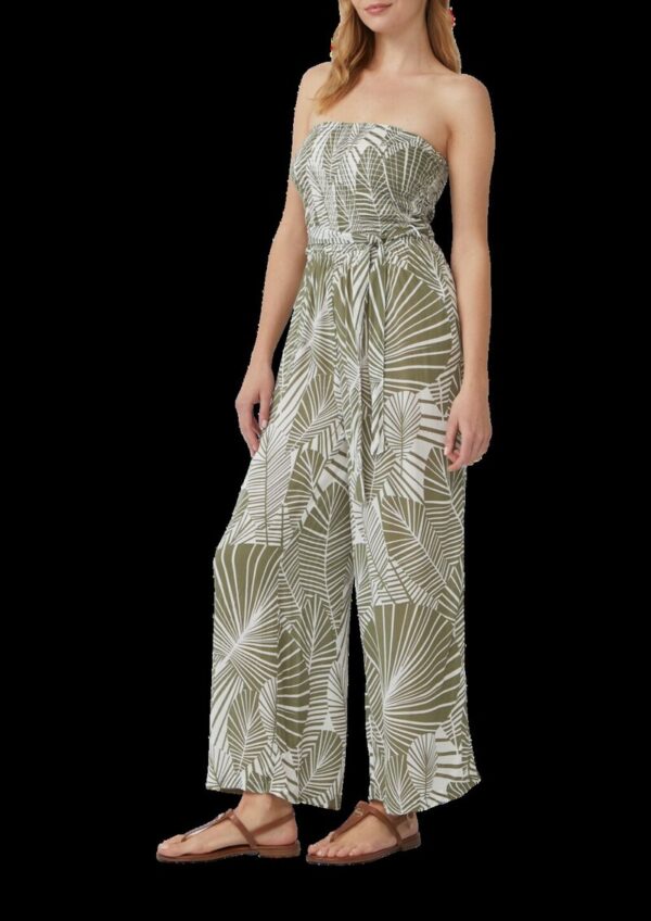 Strand-Overall mit Palmen-Print