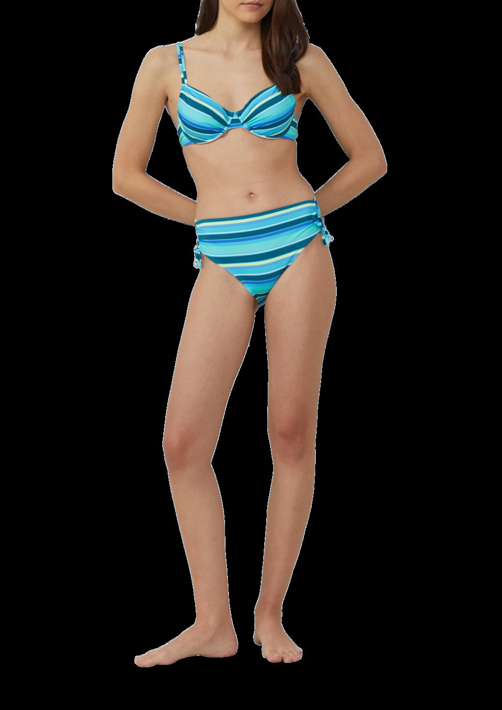 Bikinihose im Streifenprint