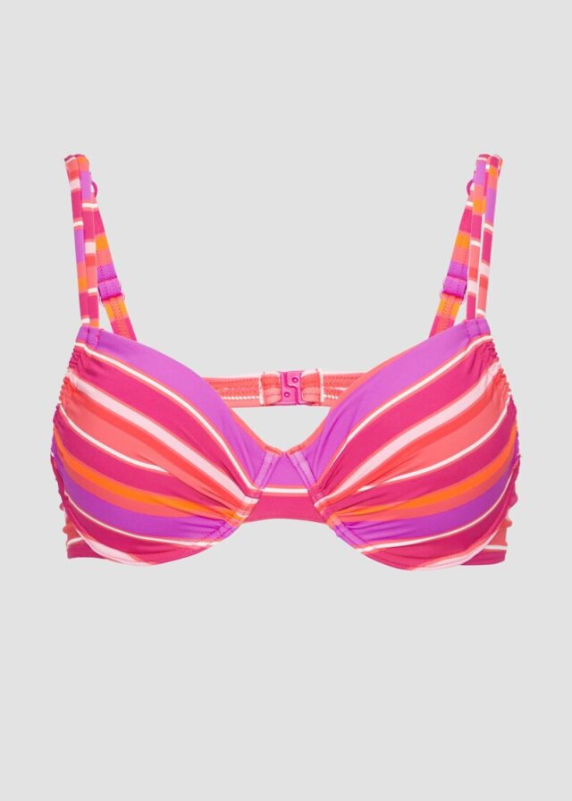 Bügel-Bikinitop im Streifenlook