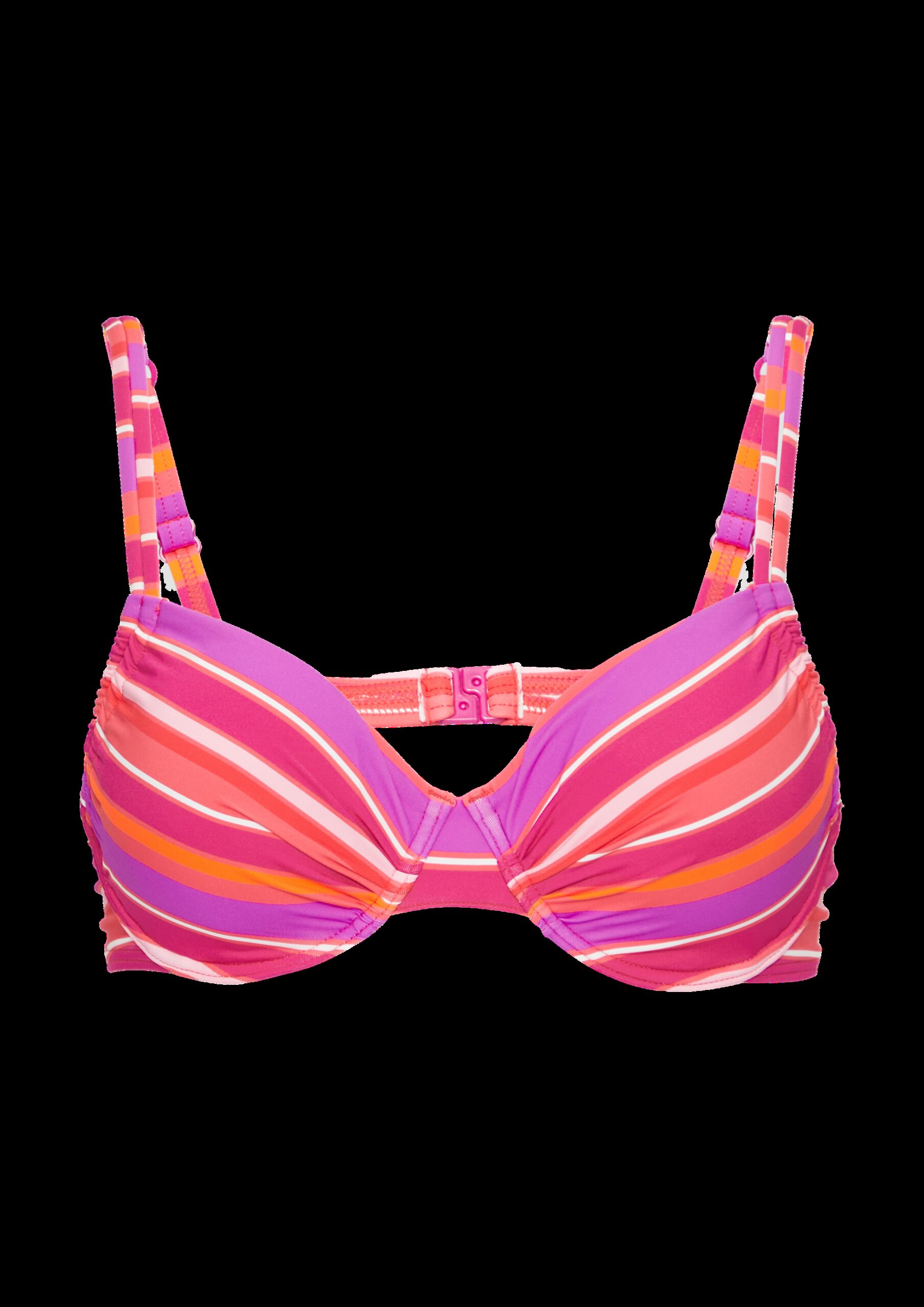 Bügel-Bikinitop im Streifenlook